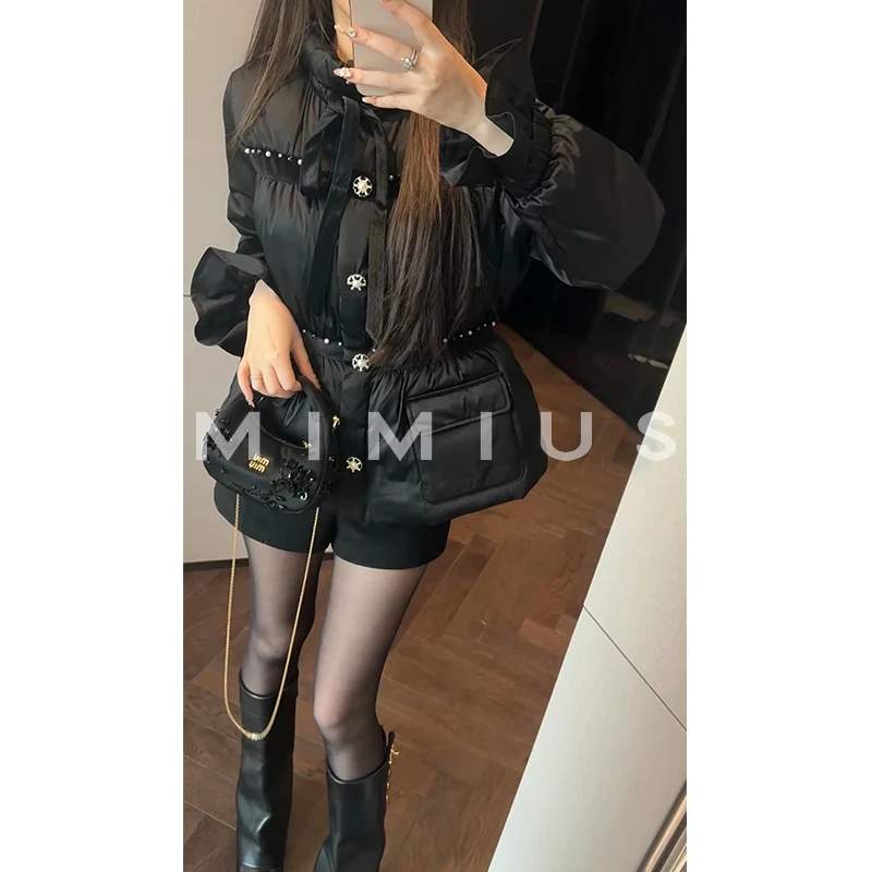 【mimius】喵可溯源三星安心羽绒 蝴蝶结收腰显瘦羽绒服 汉服G12092