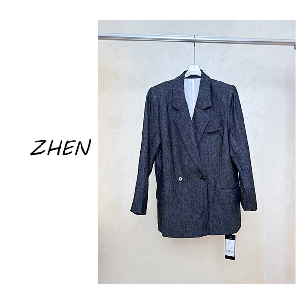 【ZHEN】25K01306 2025气质显瘦时尚百搭上新小众设计感外套