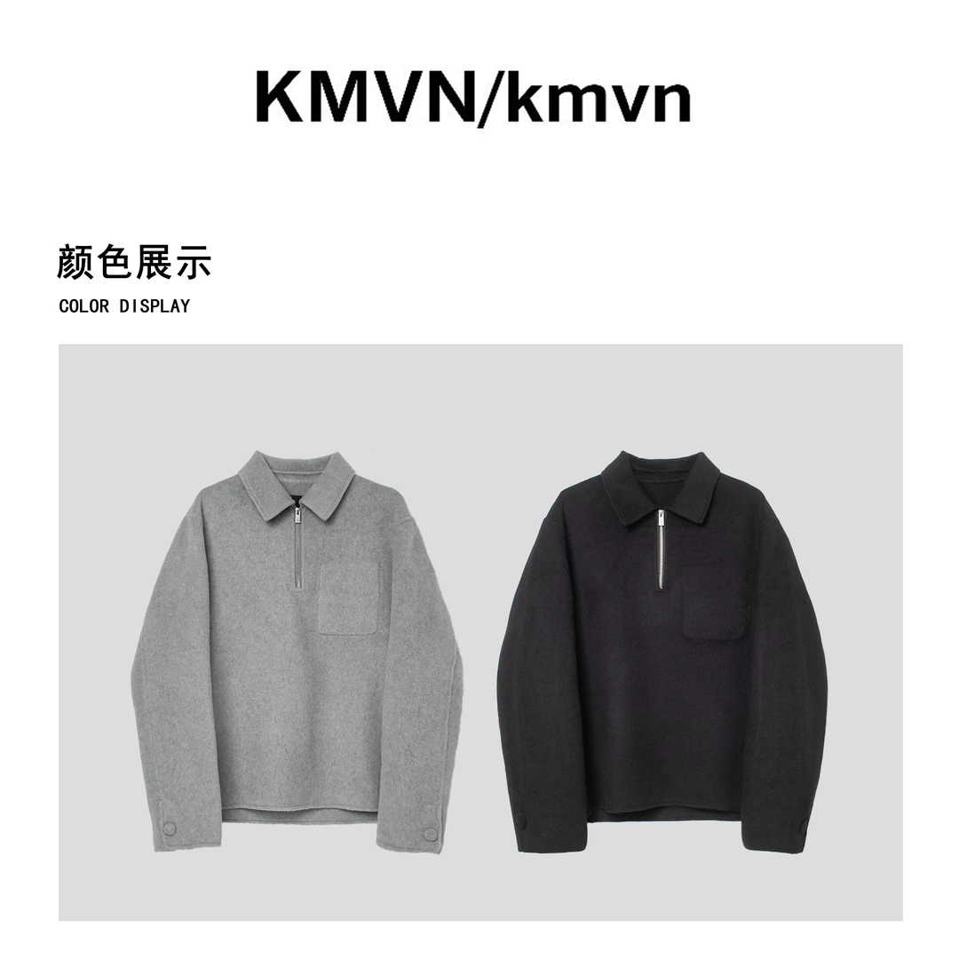 【宇则】2025秋冬新款潮流时尚百搭原创设计师款polo领羊毛呢外套