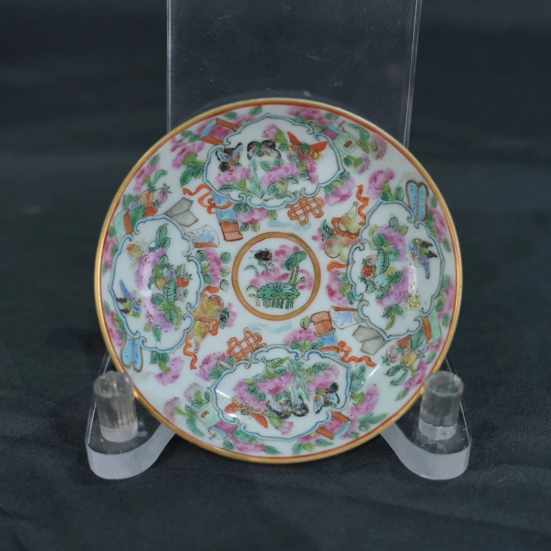 广彩花蝶绵绵小赏盘