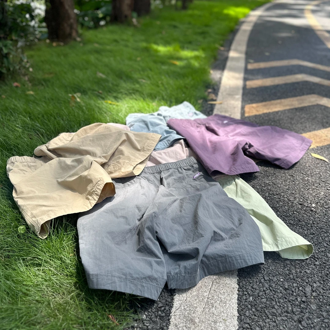 LIGHTEYES夏季山系轻薄户外松紧腰五分宽松彩色百搭短裤男女27314