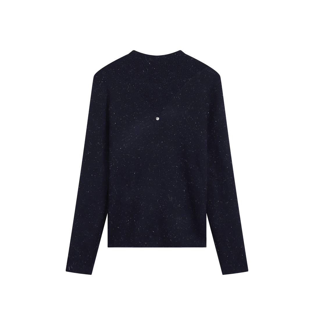 【一一】“温柔力量”仿貂绵羊毛半高领针织衫百搭打底衫25C-W70045