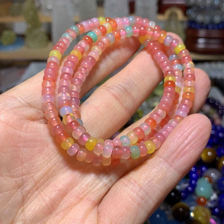 月***员木质非金属5mm三圈手链