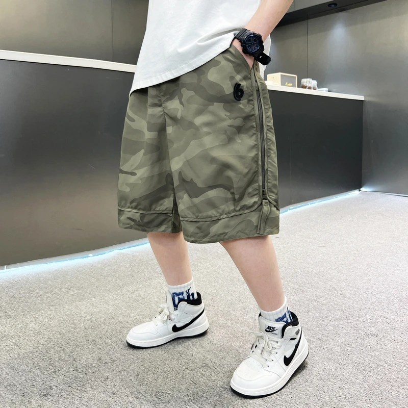 男童短裤夏季薄款过膝宽松2025中大童休闲韩版五分裤儿童中裤洋气