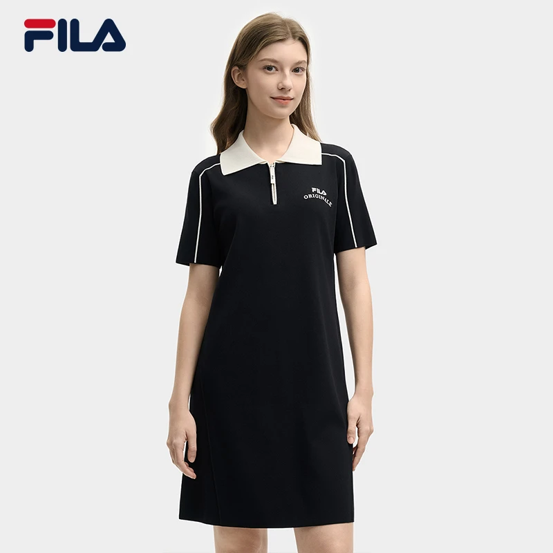 斐乐【小狐狸联名】2025夏季新款运动休闲编织连衣裙F11W529306F