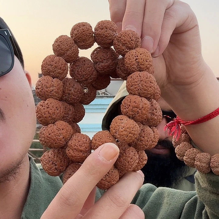 手串金刚菩提梁蜂王银标20毫米