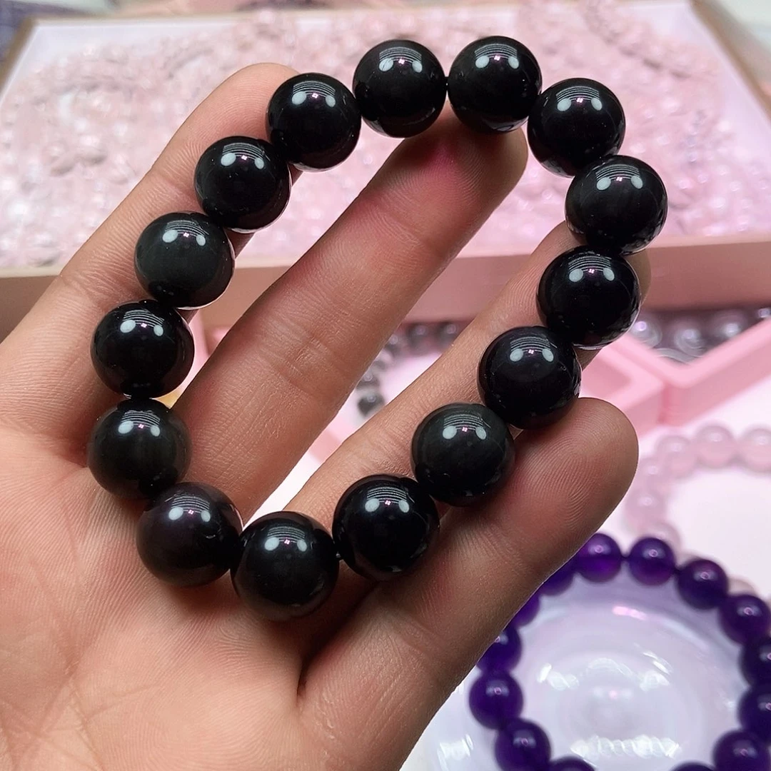 黑曜岩手链未镶嵌晒***?默认微瑕