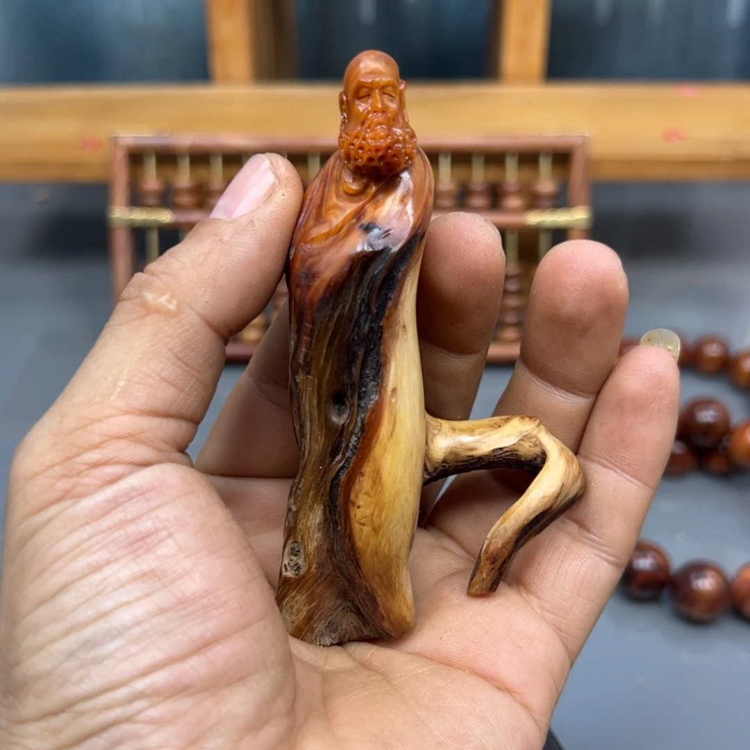 笑****木崖柏木摆件手把件