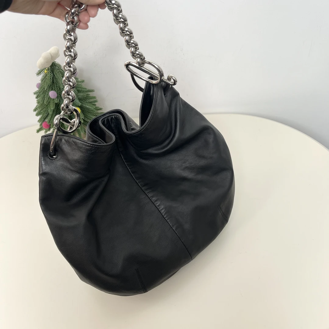 95新 LOEWE/罗意威 黑色异形垃圾袋托特单肩包