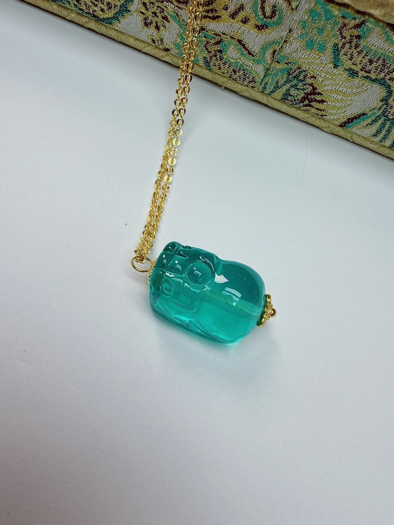 【原矿正品  清雅飘逸】蓝色系 碧碧 貔貅 吊坠Q2918