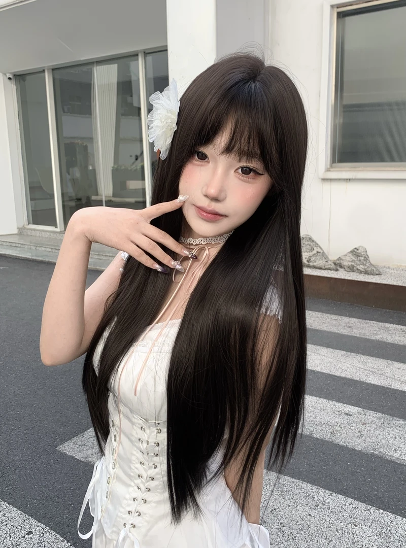 AG假发女长发网红Lolita『澜影』韩系修颜日常气质直发jk头套