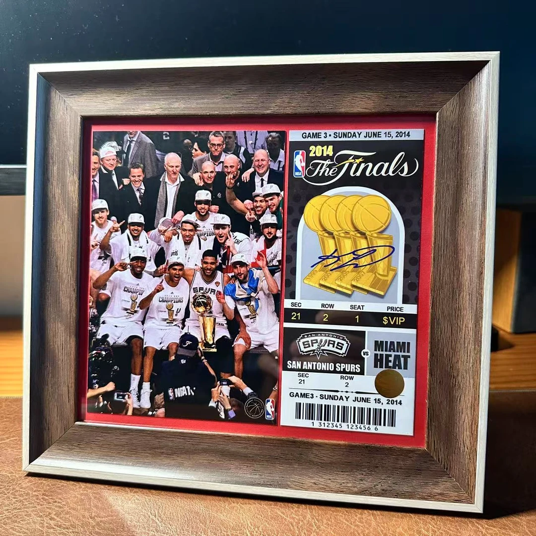 莱昂纳德周边生涯正版纪念球票篮球节日礼物生日礼物相框詹姆斯vs