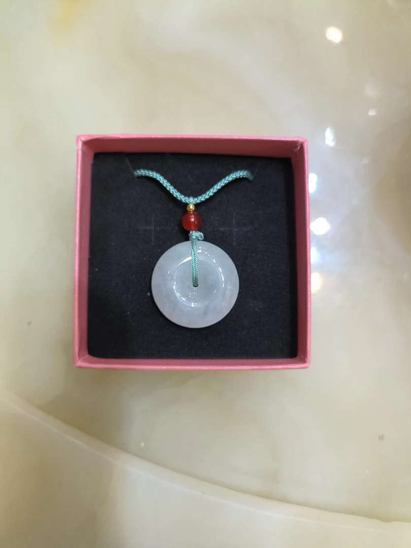 A货平安扣玉女款时尚百搭