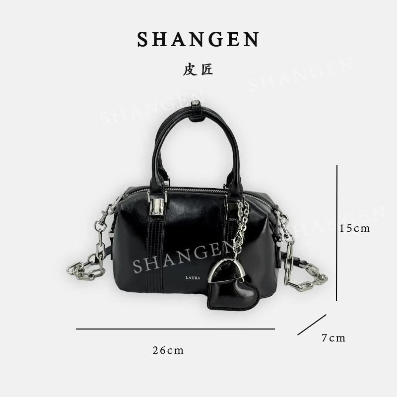 【母亲节礼物】SD-5515-黑色-轻奢时尚女士新款手提斜挎包