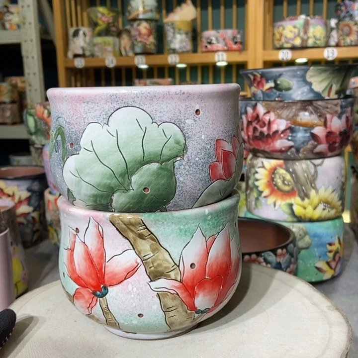 红陶景德镇艺术手绘作品