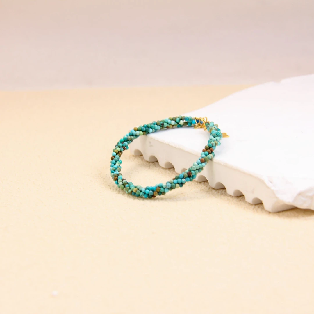 【库存放价】S925银米珠绿松石手链 LX013