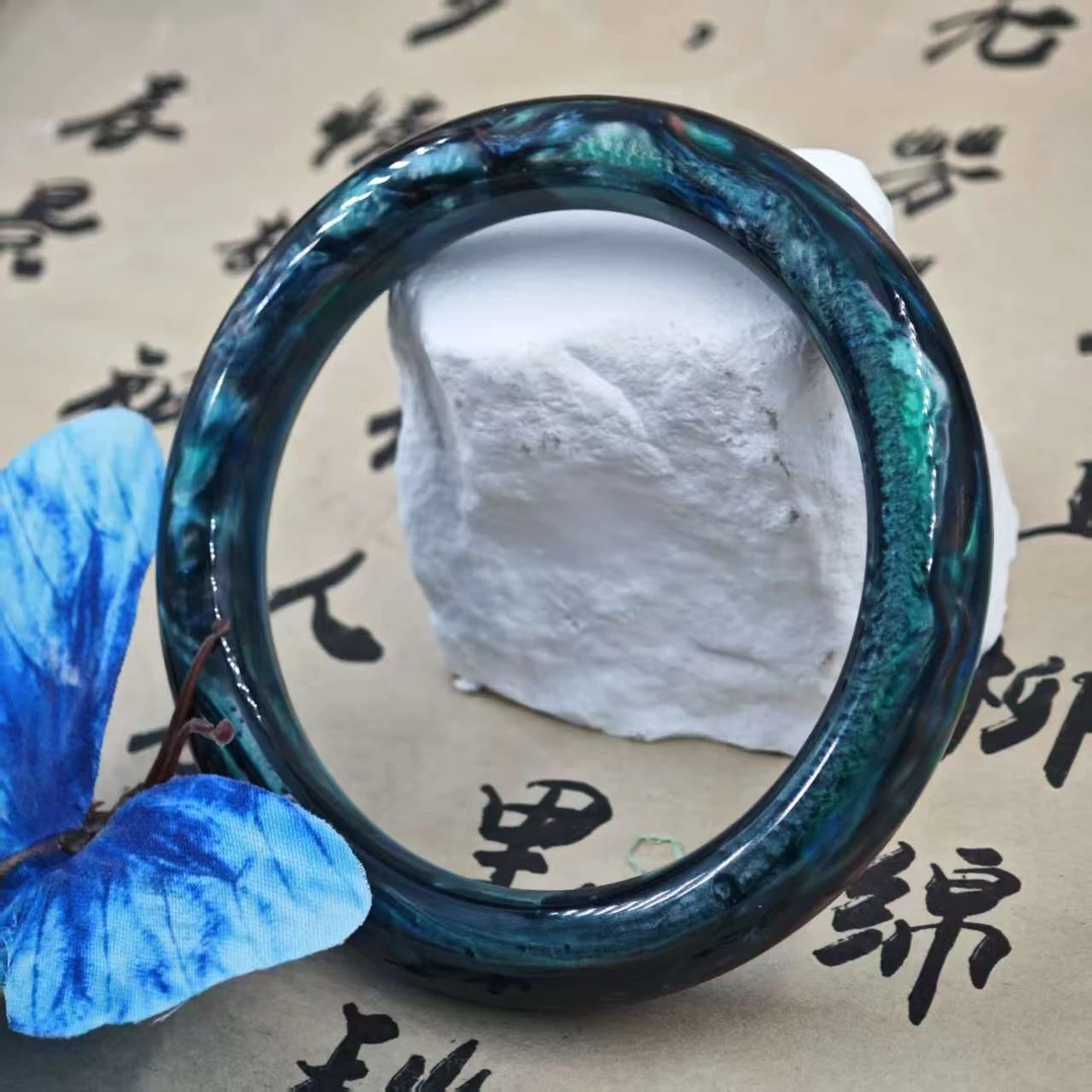 【古典珍藏】蓝瓷天玄GZ012国风古典树脂手镯