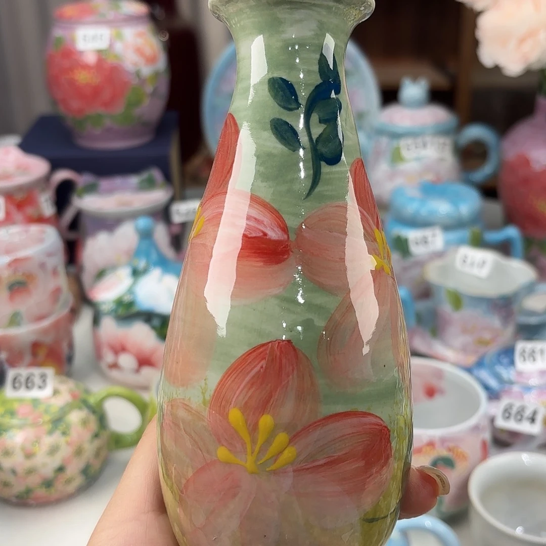 景德镇手绘高温釉下彩陶瓷茶具