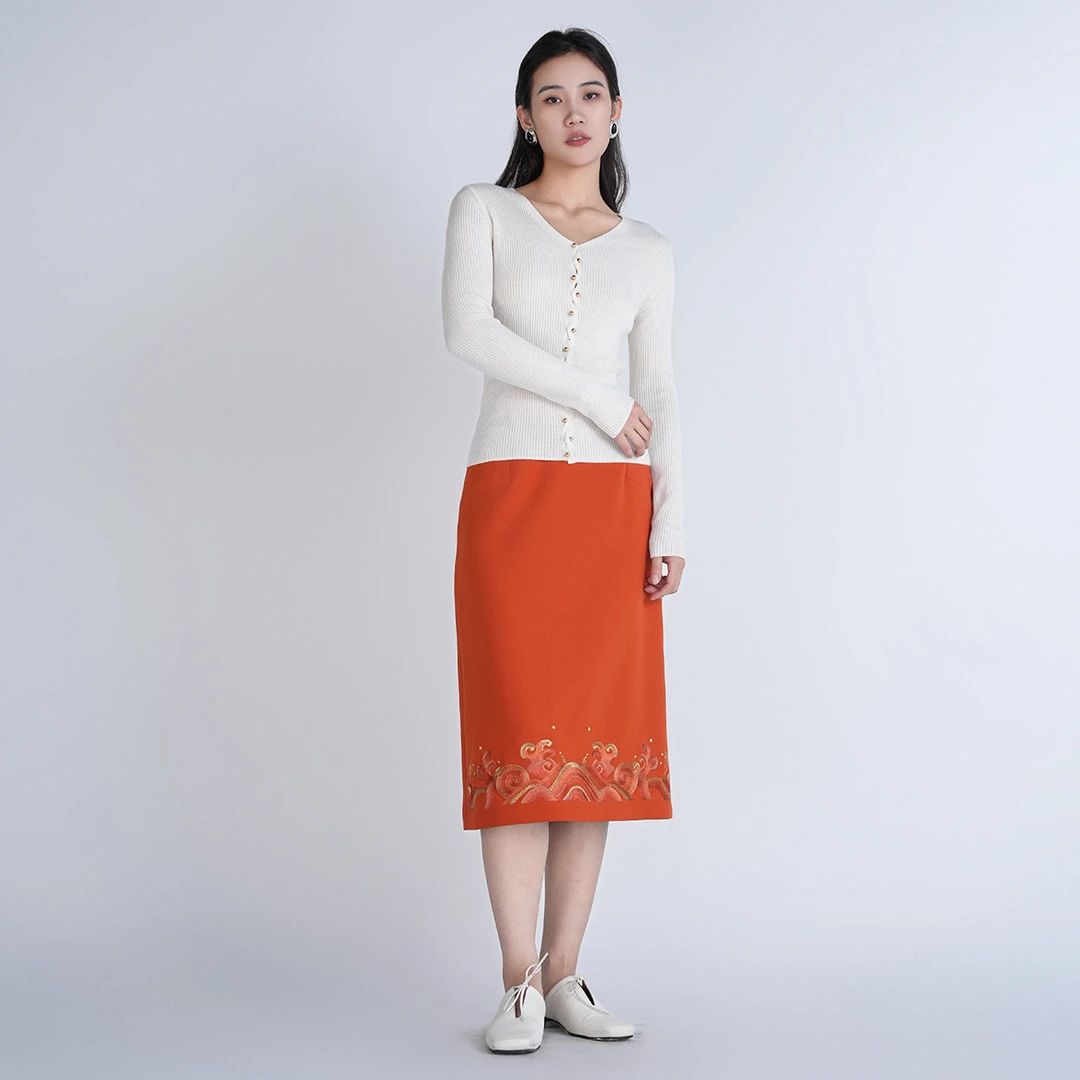 浒城古娘早班样衣悦山河半身裙22C19316