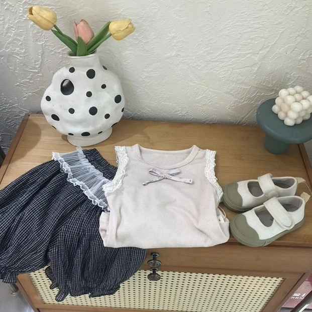 【Bao Bao】夏款女童纯棉蝴蝶结背心8658