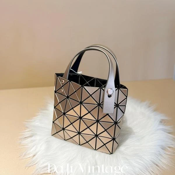 大吉中古/三宅一生棕桐炫彩四格迷你手提包