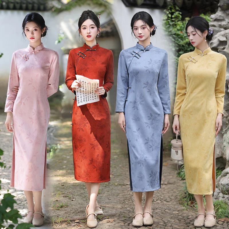 颜汐/S-3XL 秋季2025新款旗袍新中式改良气质优雅显白年轻女日常