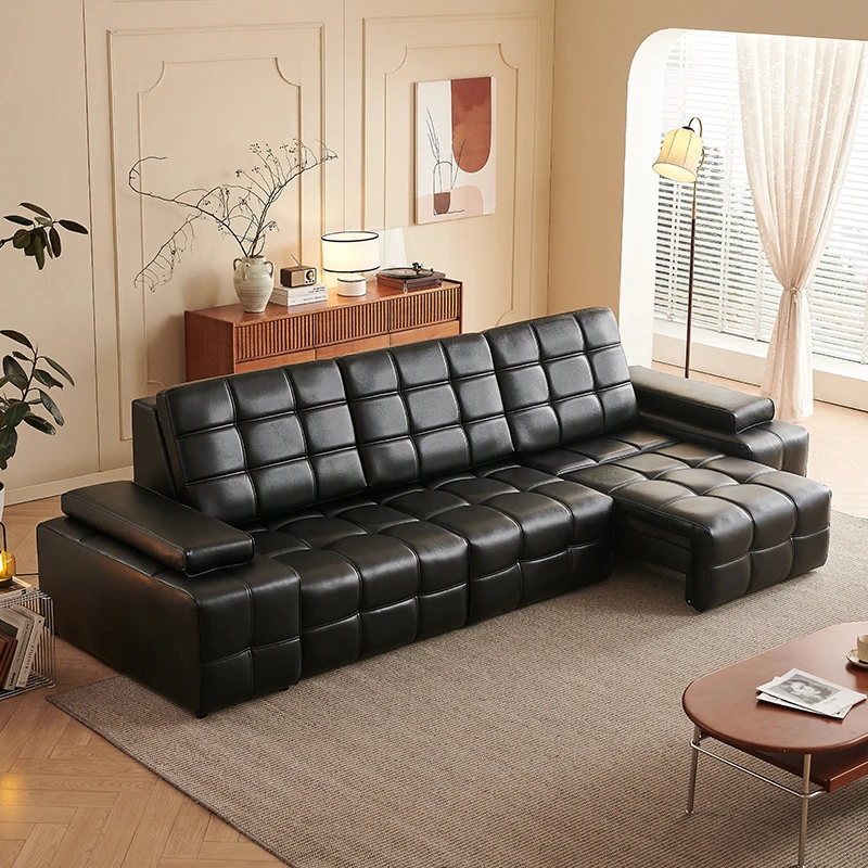 【严选电动劳伦斯】意式极简电动平移推床客厅真皮沙发客厅轻奢功能