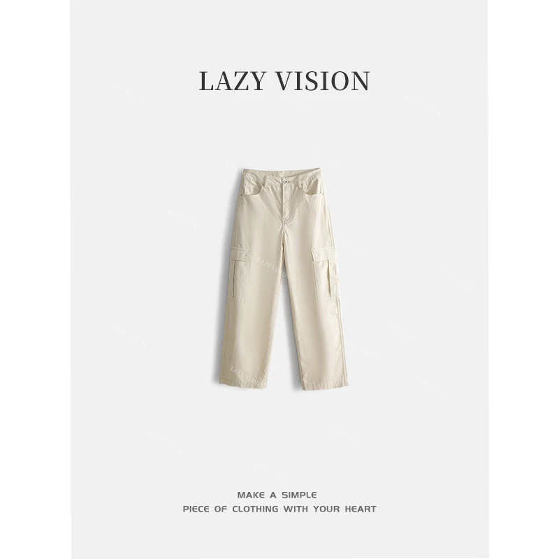 LAZYVISION高织棉直筒休闲工装裤ZMD-24752