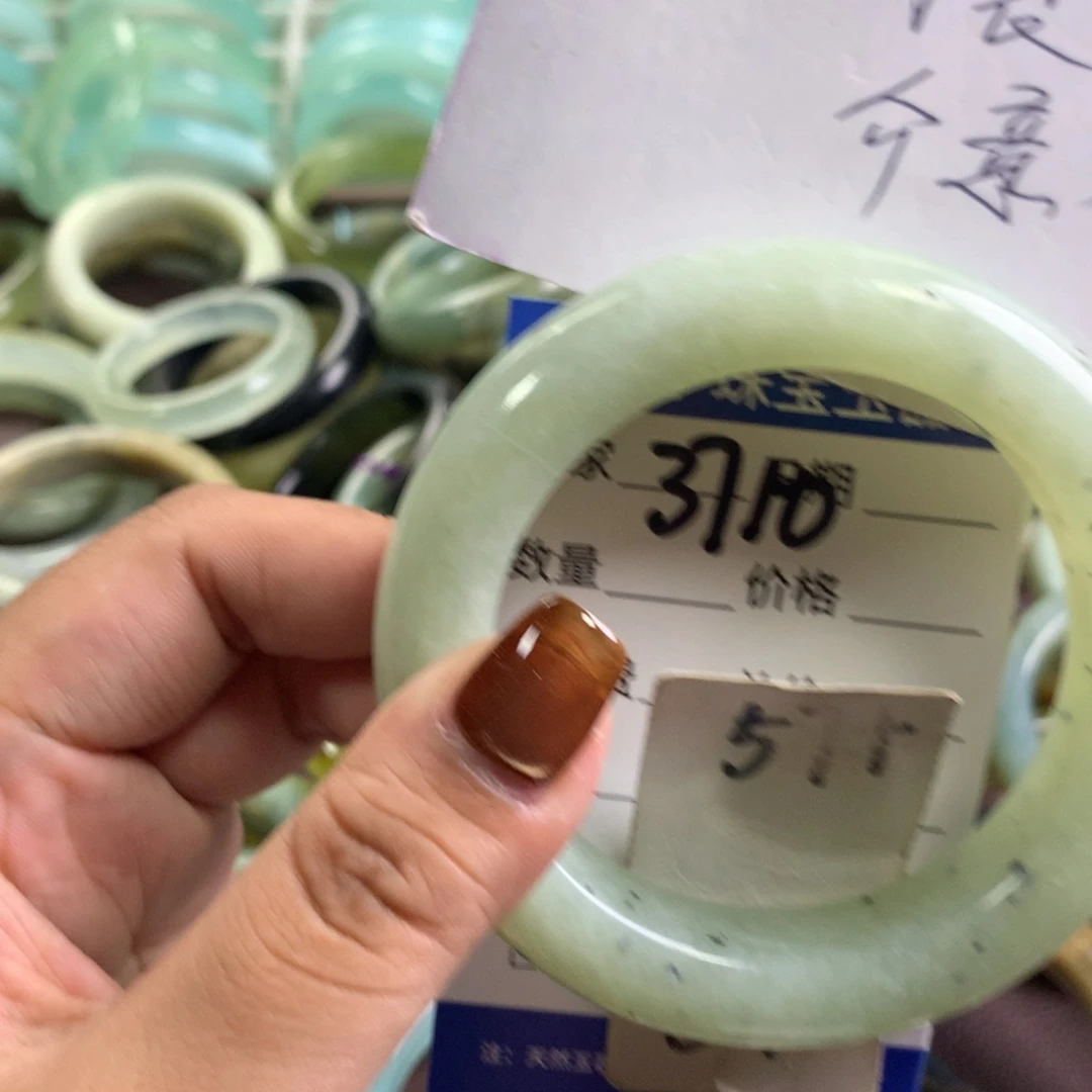 未镶嵌蛇纹石玉手镯3710