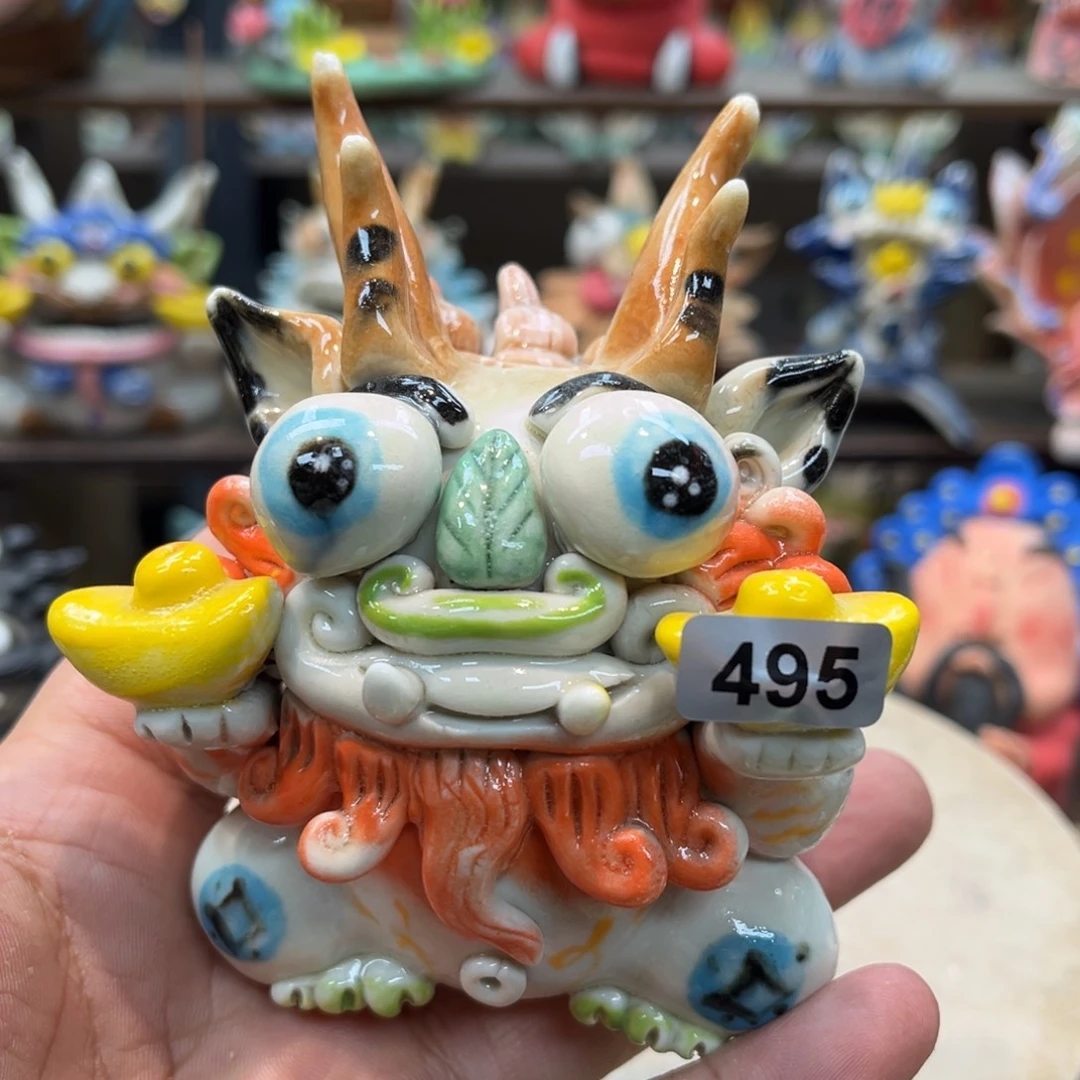 陶瓷纯手工抽象陶瓷摆件495