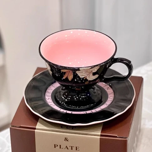 欧式宫廷风轻奢礼盒复古高脚陶瓷杯碟咖啡杯水杯牛奶杯子伴手礼