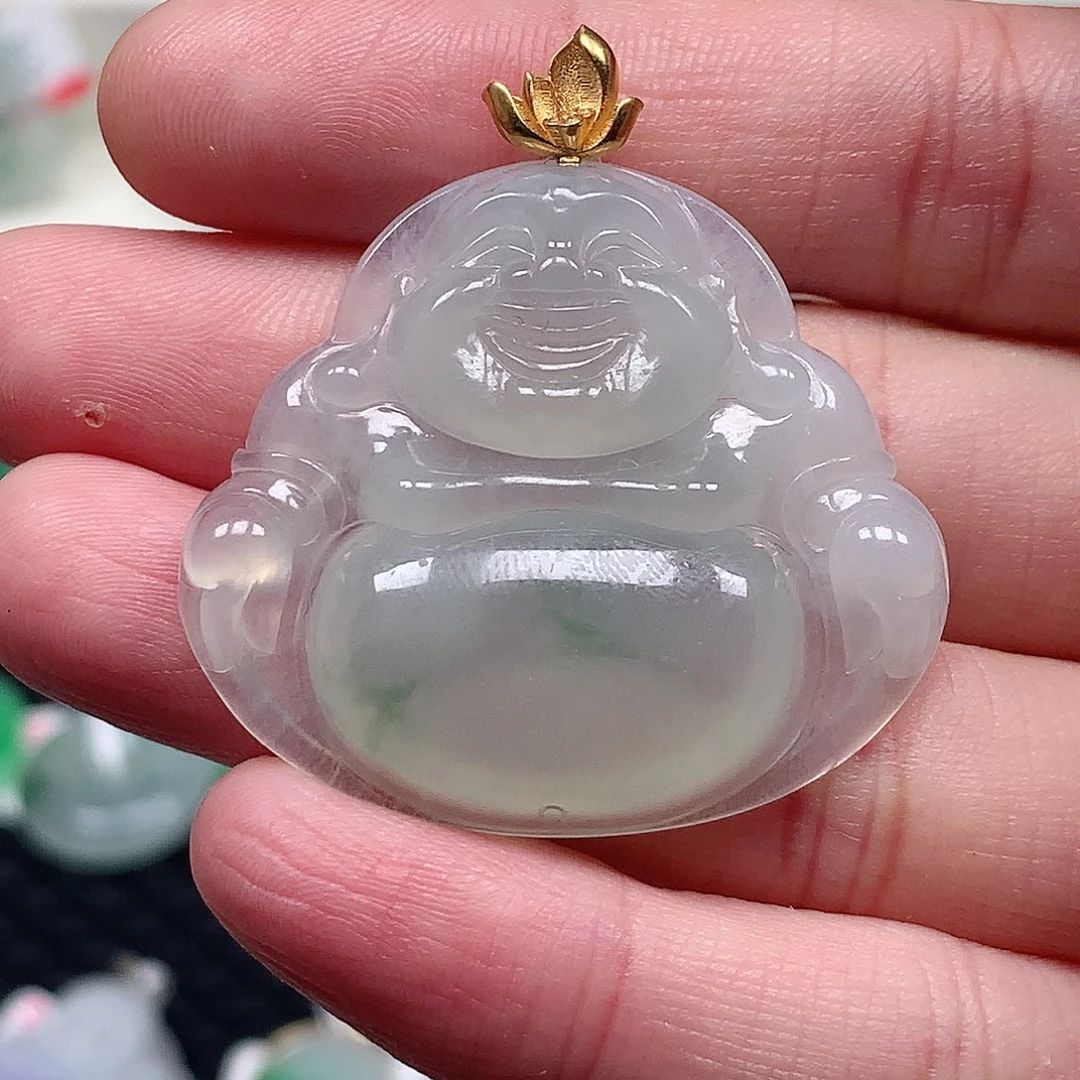 颈饰18K金镶嵌翡翠翡翠吊坠