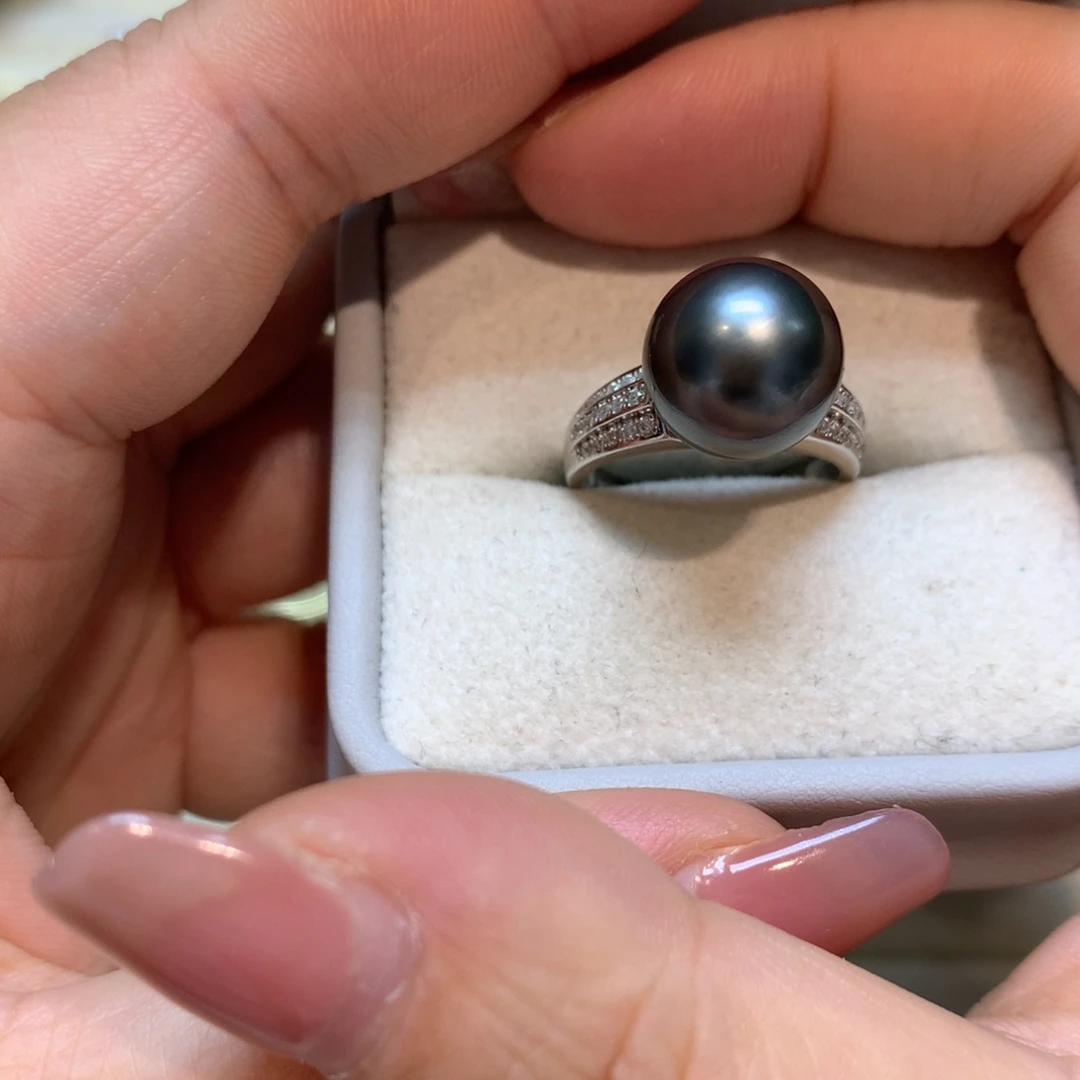 海水珍珠戒指银S925镶嵌
