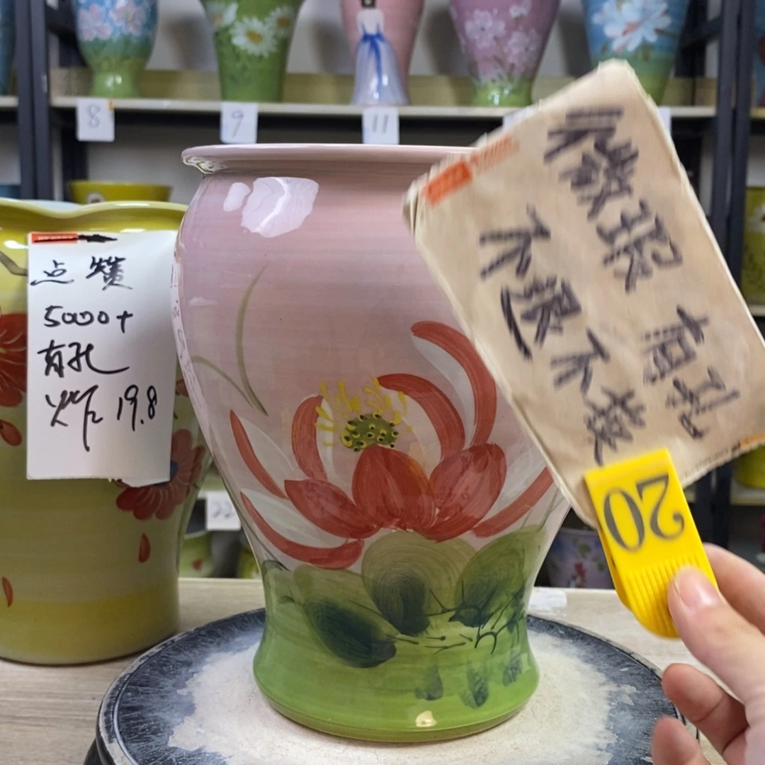 景德镇手工手绘陶瓷花盆