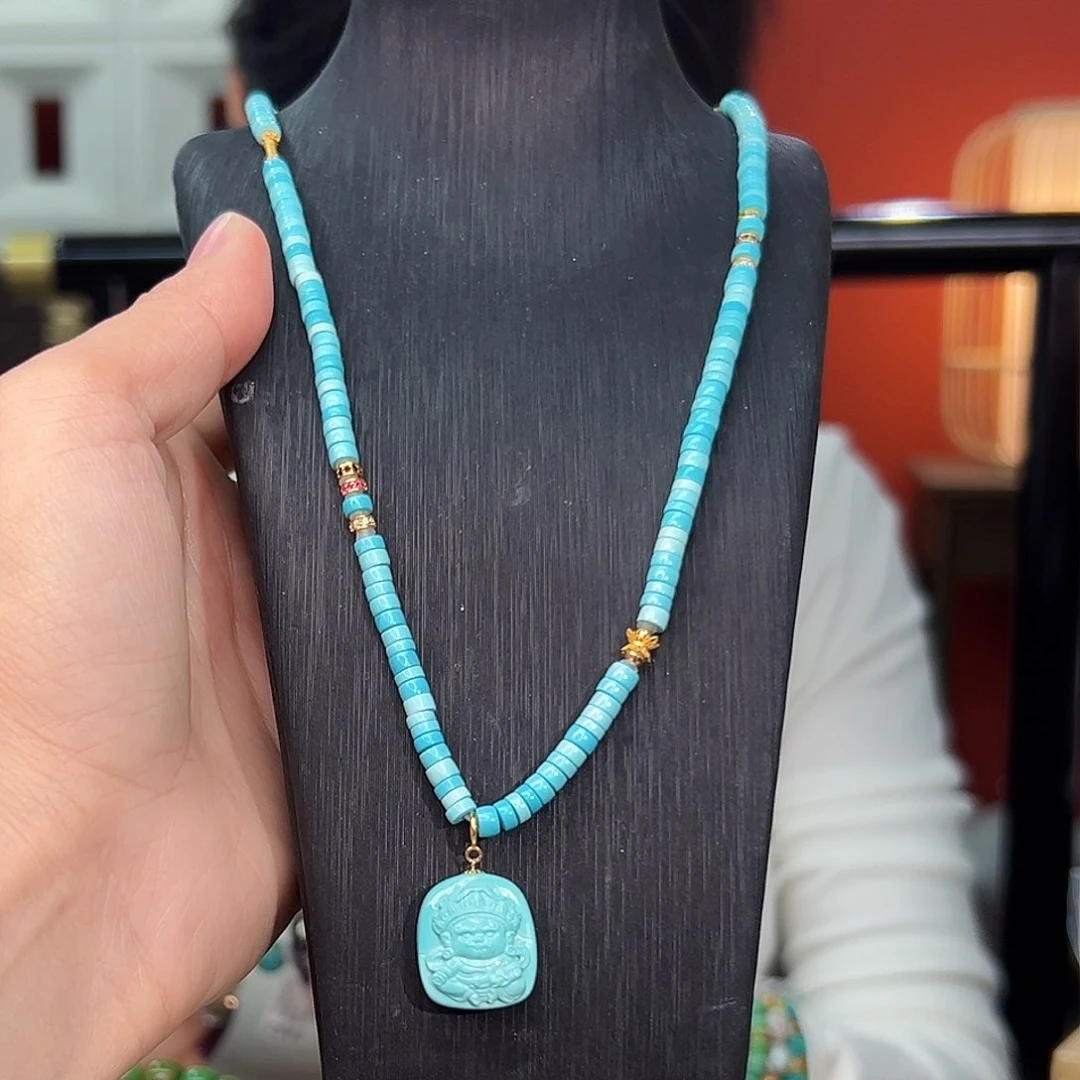 绿松石珠宝奇石18K金镶嵌