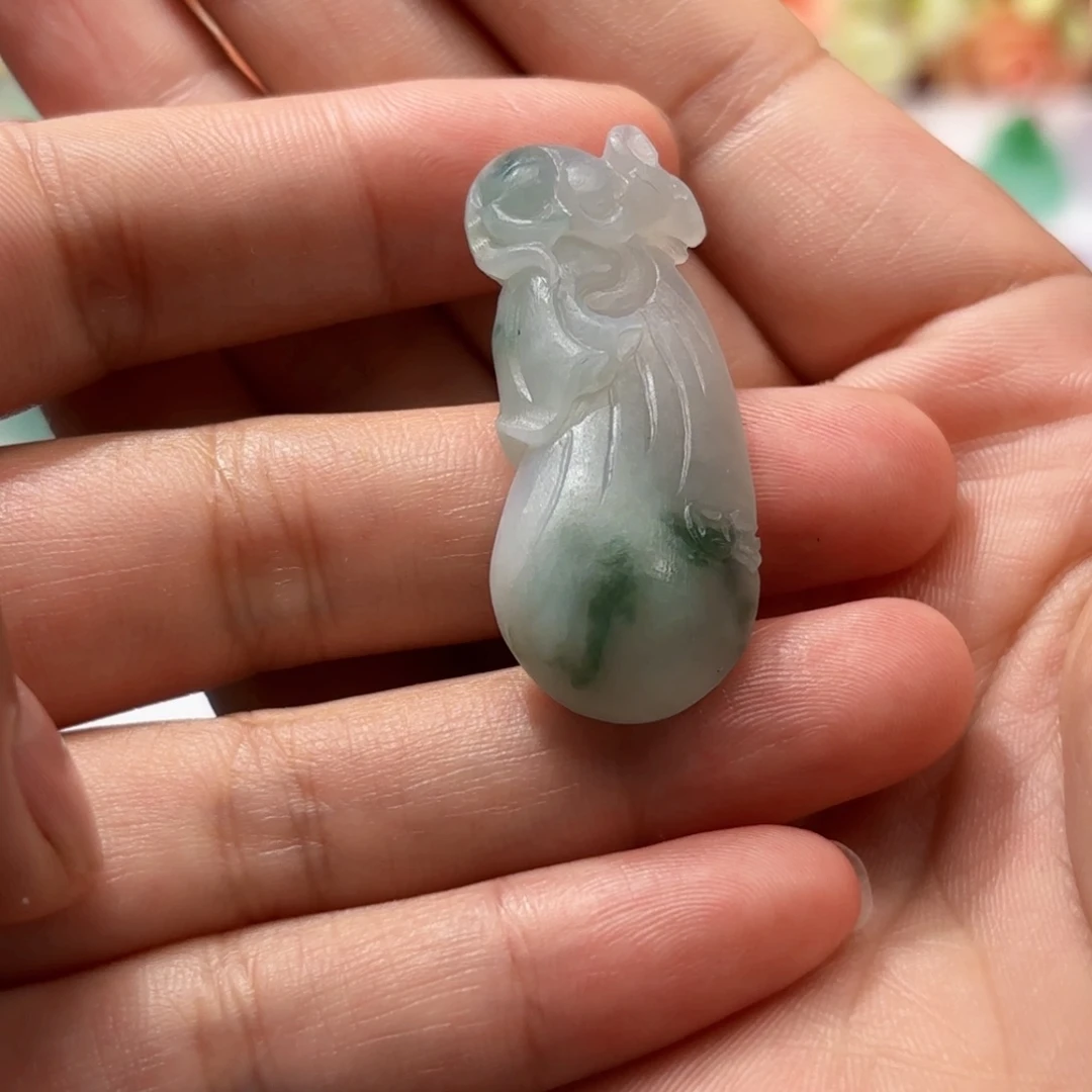 定制翡翠未镶嵌天然缅甸翡翠A货钱袋子不退不换