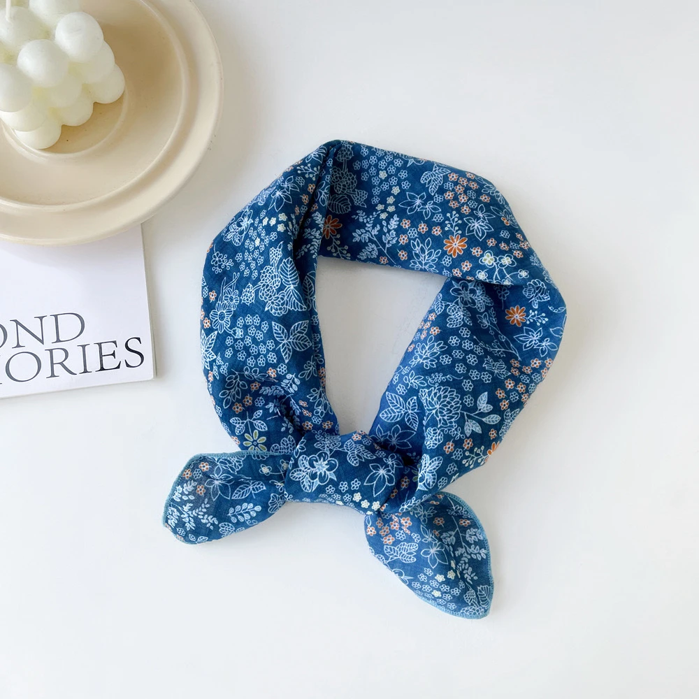 多德家印花小方巾丝巾春秋夏季韩版拍照时尚百搭头巾围巾装饰领巾