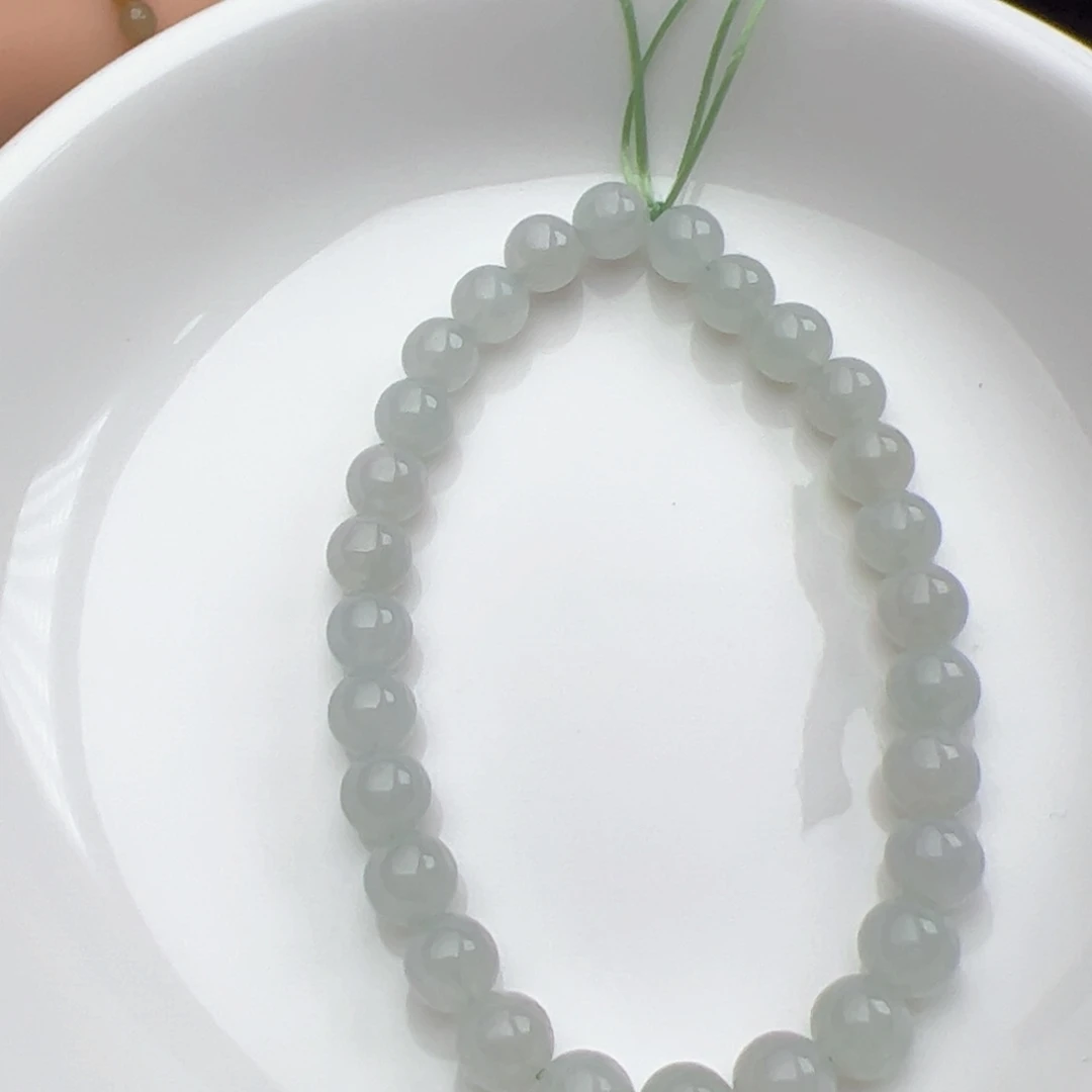 翡翠手链未镶嵌长**士天然翡翠货玉珠