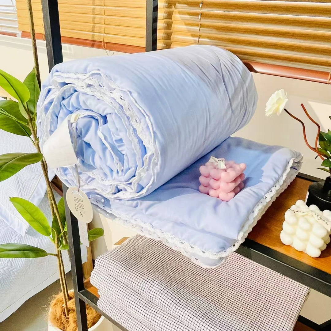 【韩式花边夏凉被】可机洗婴幼儿舒适透气凉感薄款盖被空调被夏凉被