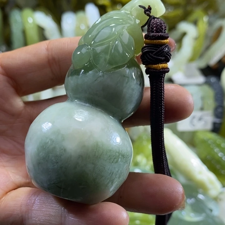 岫玉未镶嵌岫玉手把