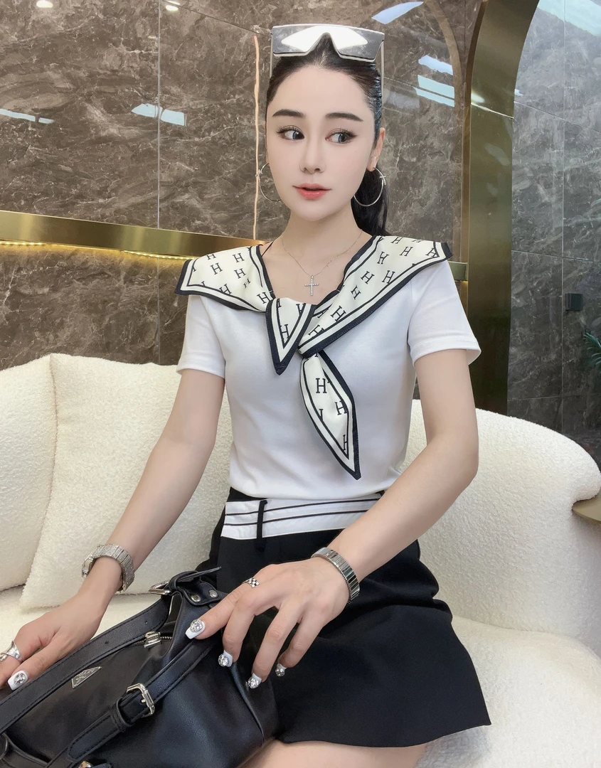 夏季披肩式V领上衣25097#