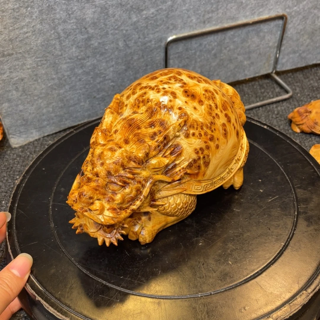 柏木（崖柏）太行精品陈化黑金满留疤龙龟摆件