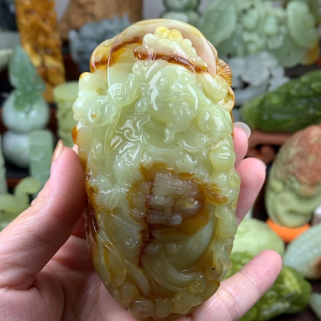 岫玉未镶嵌手把件