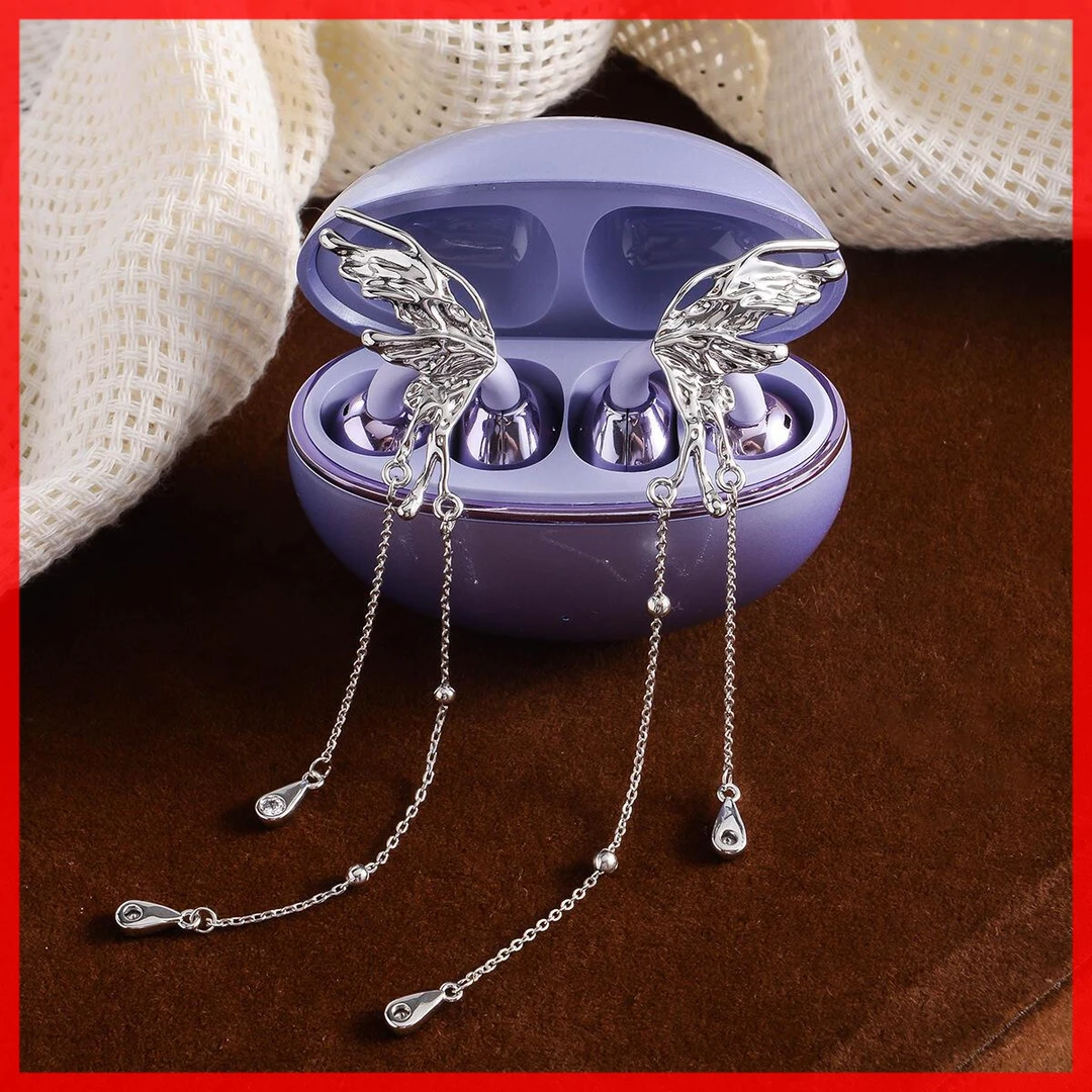 蝴蝶流苏耳机扣女适用于freeclip同款配饰夹扣甜美气质小众独特款