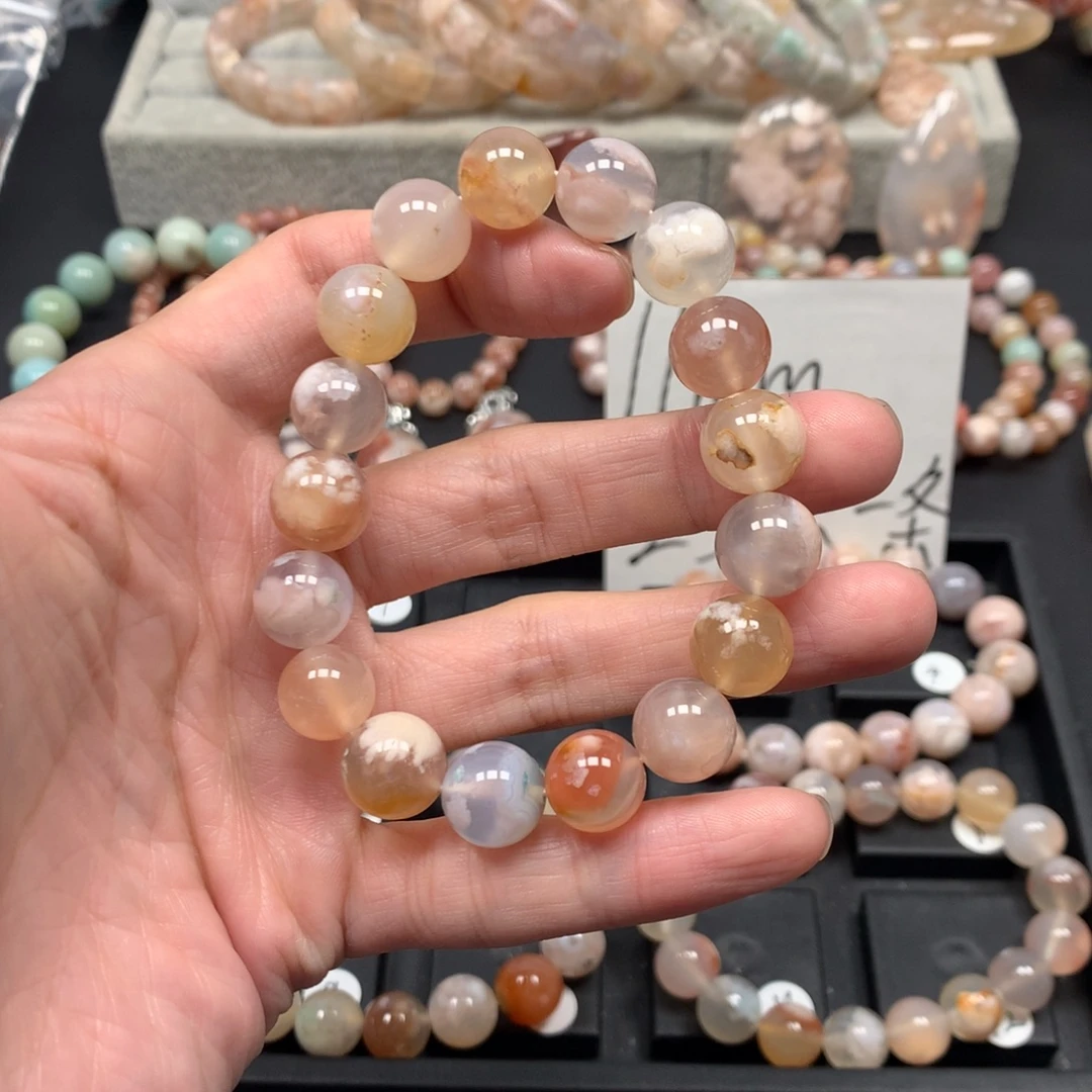 微***甜玛瑙/玉髓未镶嵌手链