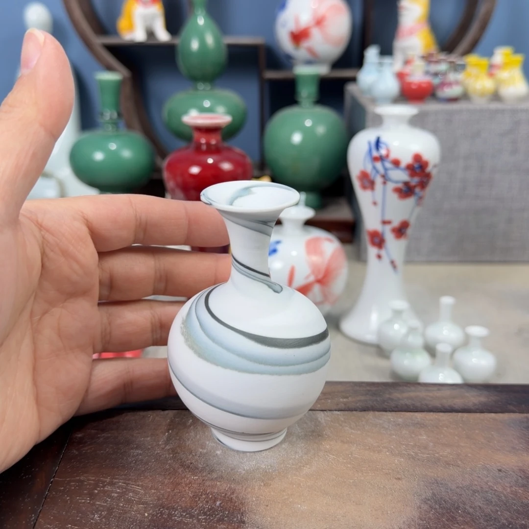 陶瓷手工小花器摆件