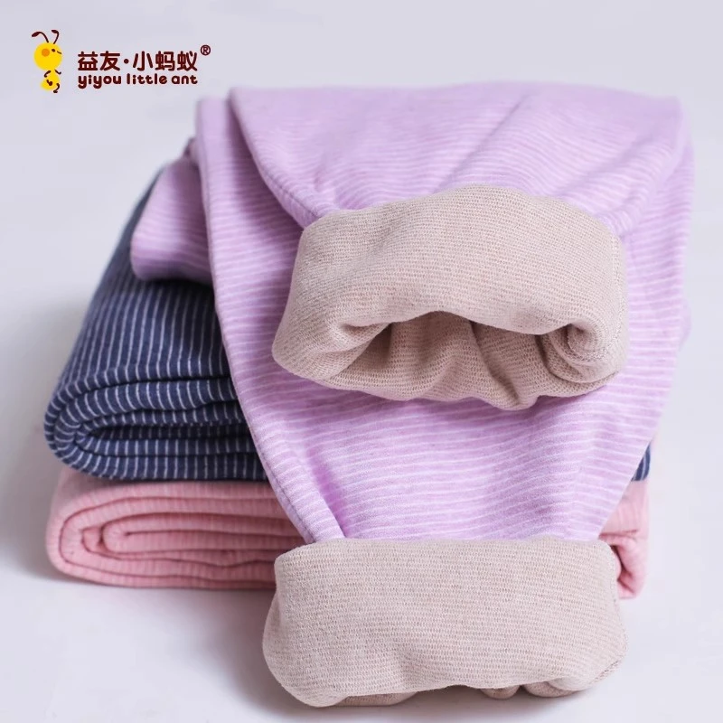 益友小蚂蚁成人双层保暖裤加大加肥胖童加绒加厚内穿裤子青少年冬
