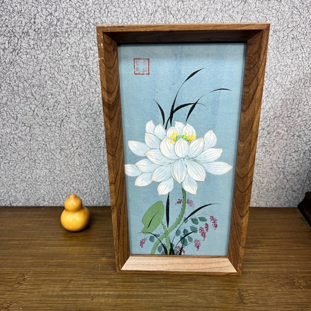 手写手绘摆台-16*29-白荷