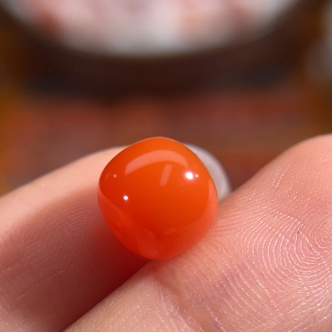 南红玛瑙未镶嵌老型珠9x8mm 不退换