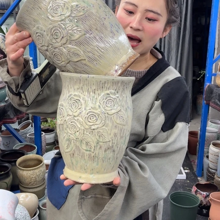 18×24 -粗陶花盆有孔-买买买